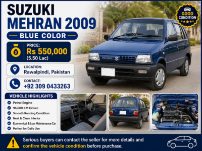2009 Mehran – Blue Color