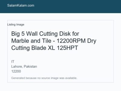 Big 5 Wall Cutting Disk for