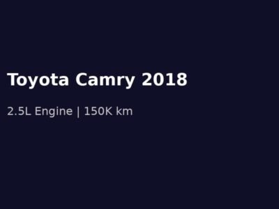 Toyota Camry 2023 – 2.5L Engine, 30k km, Excellent Condition