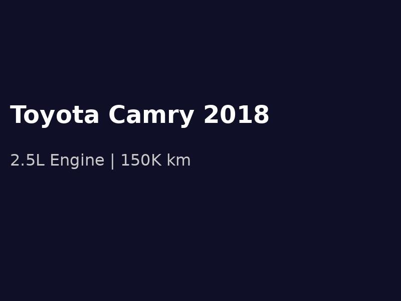 Toyota Camry 2023 – 2.5L Engine, 30k km, Excellent Condition