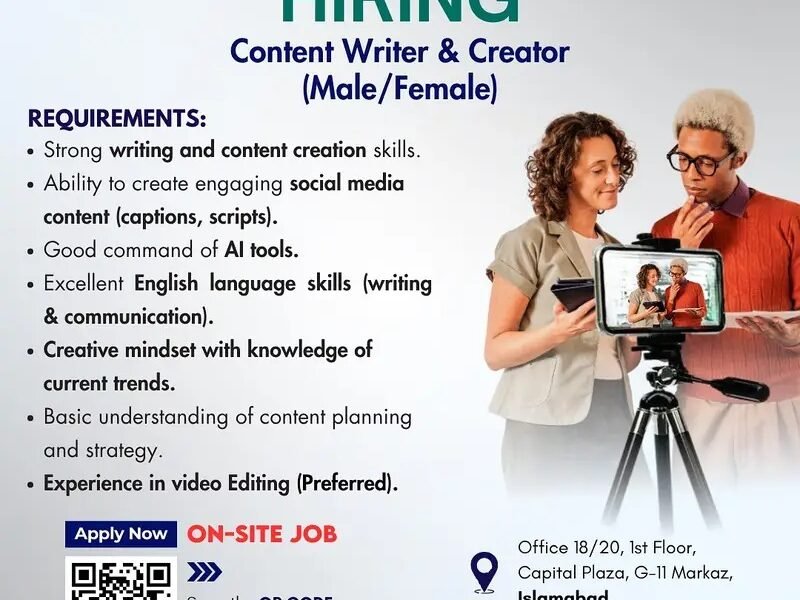 Content Writing Required -