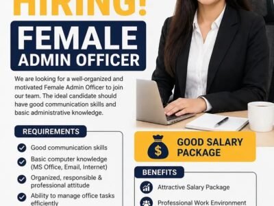 Female Admin Officer Required