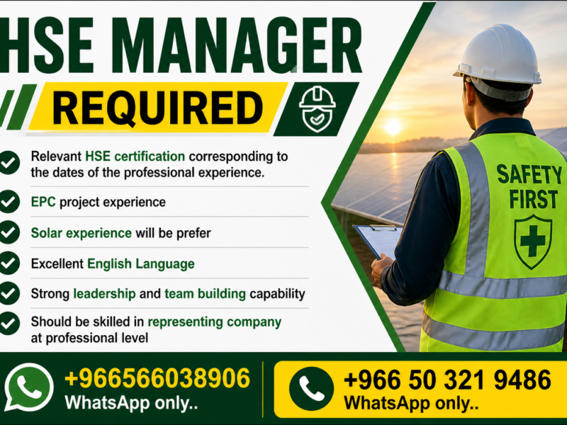 HSE Manager required