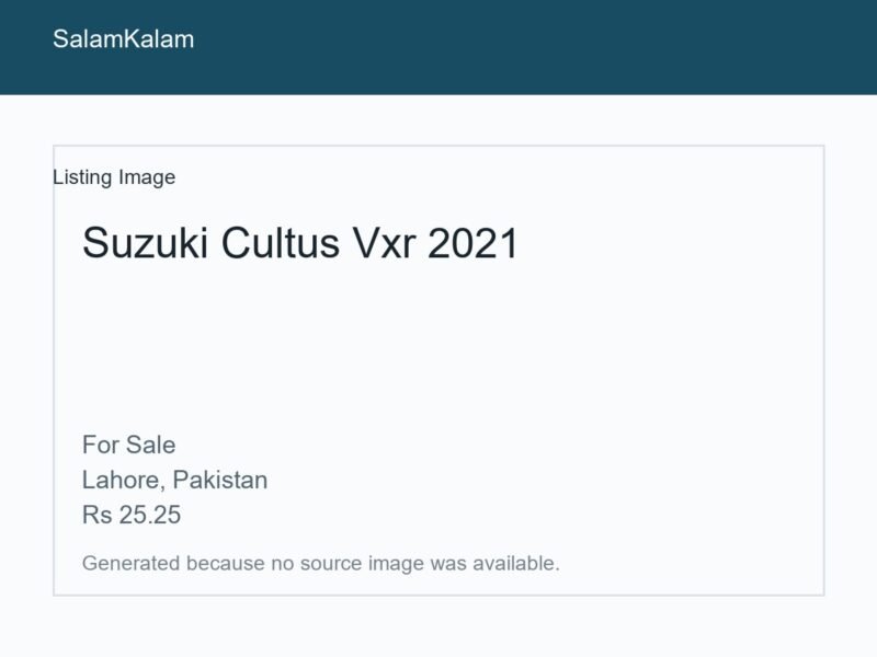 Suzuki Cultus Vxr 2021
