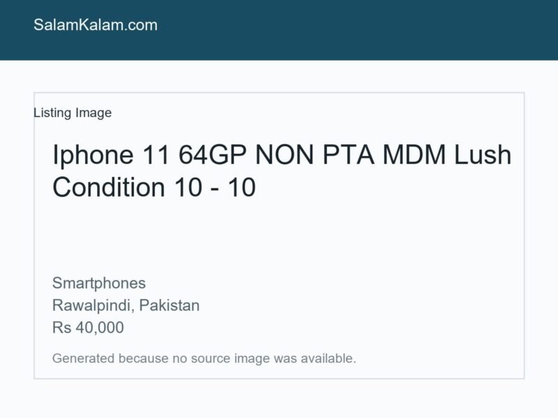 Iphone 11 64GP NON PTA MDM