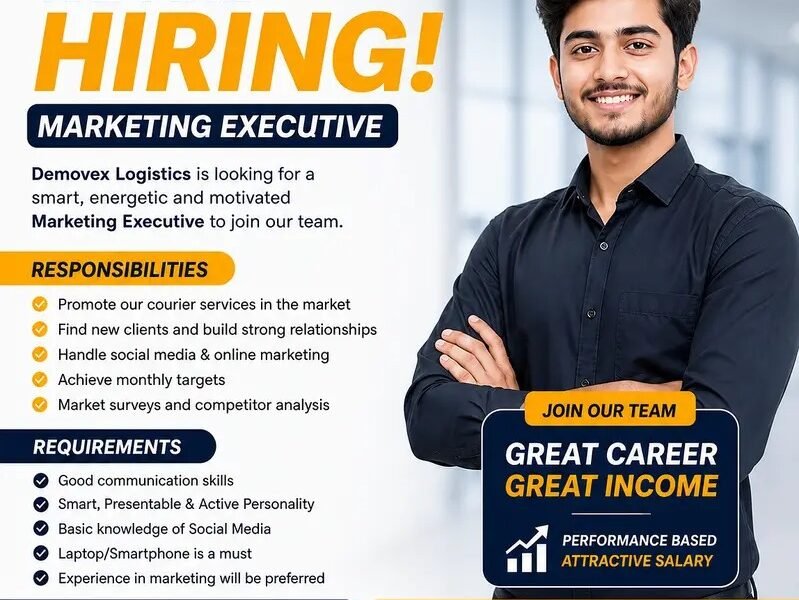 Marketing Executive Required