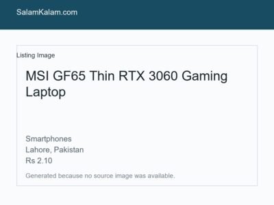MSI GF65 Thin RTX 3060