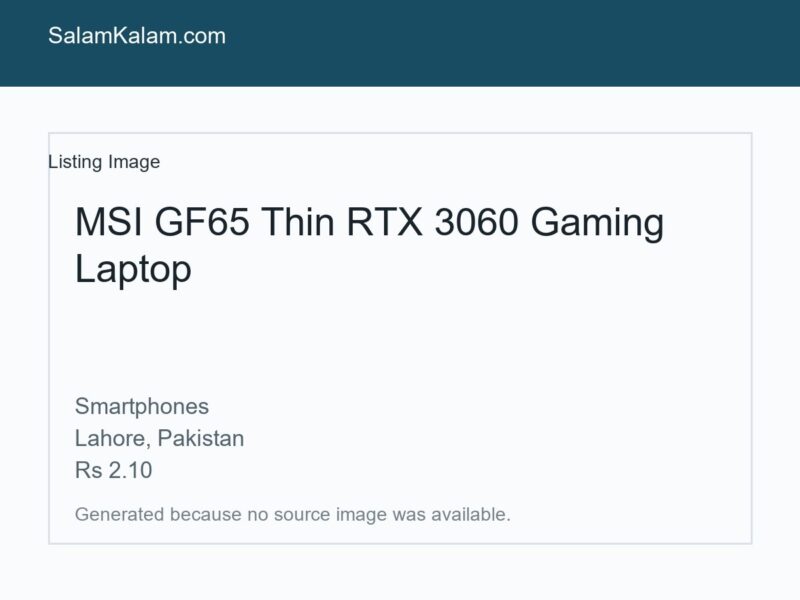 MSI GF65 Thin RTX 3060