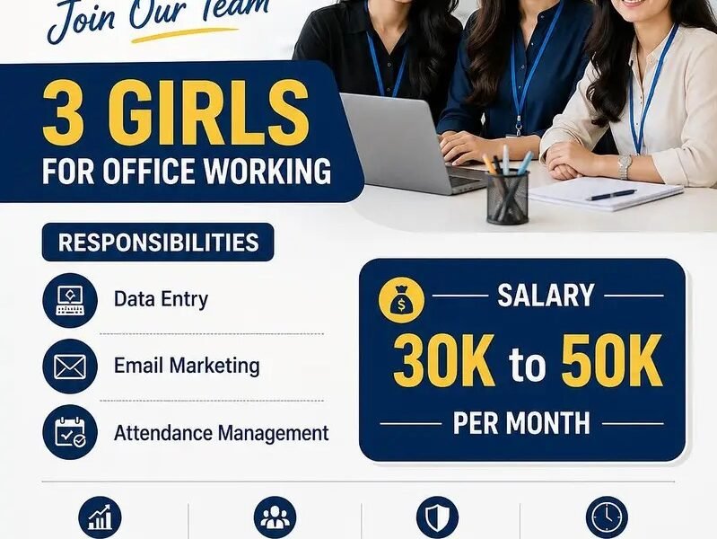 Need Girls for Office Work