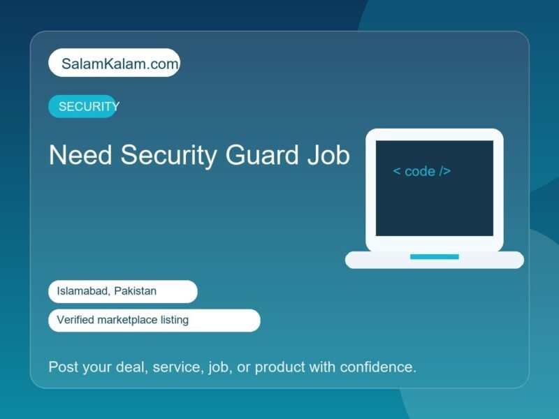Need Security Guard Job
