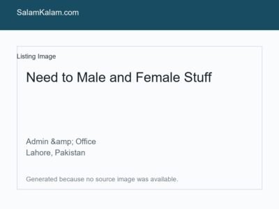 Need to Male and Female Stuff