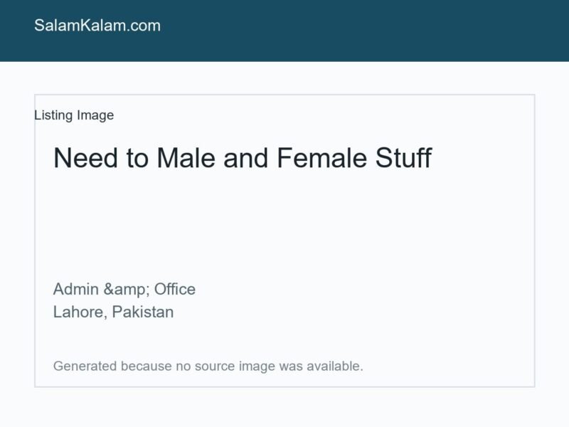 Need to Male and Female Stuff
