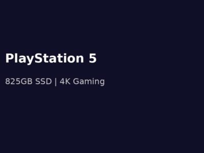 Sony PlayStation 5 Console – 825 GB SSD, 4K Gaming (New)