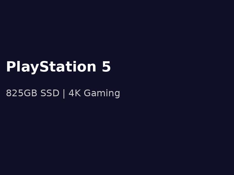 Sony PlayStation 5 Console – 825 GB SSD, 4K Gaming (New)