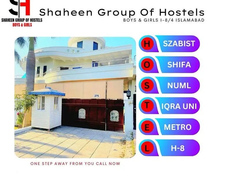 Boys Hostel in I - 8 Near