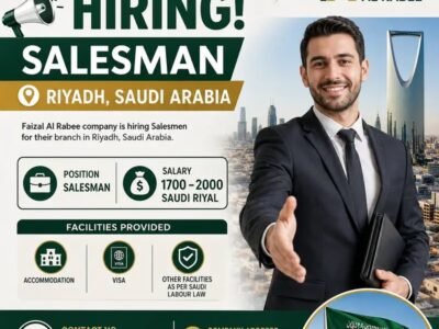 Salesman Required in Saudia
