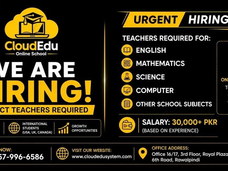 Subject Teachers Required
