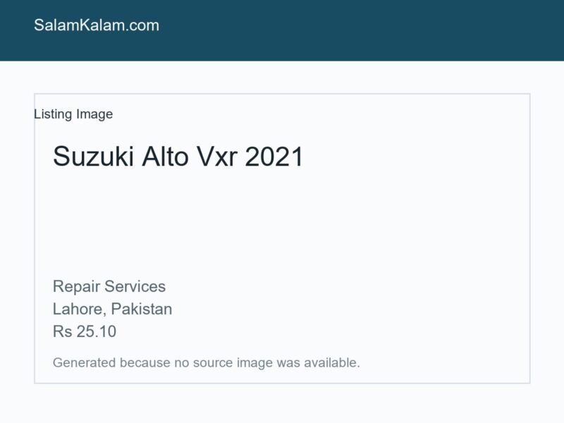 Suzuki Alto Vxr 2021