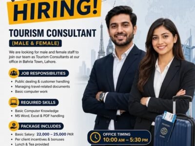 We Are Hiring – Tourism