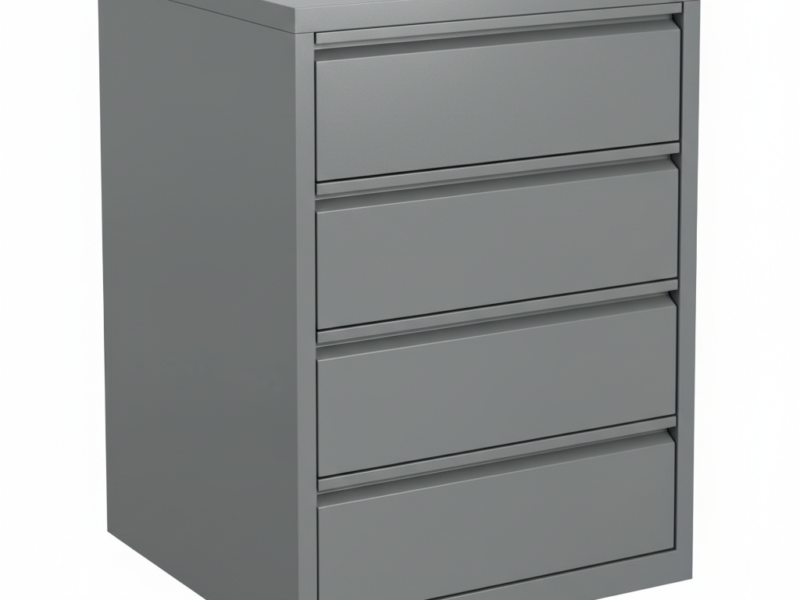 4-Drawer Steel Filing Cabinet – Lockable Office Document Storage