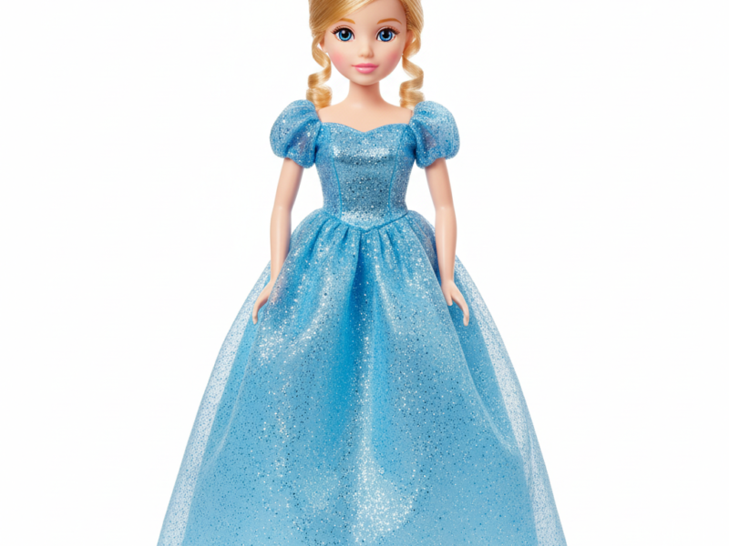 Royal Princess Doll in Blue Gown – 32cm with Tiara & Wand