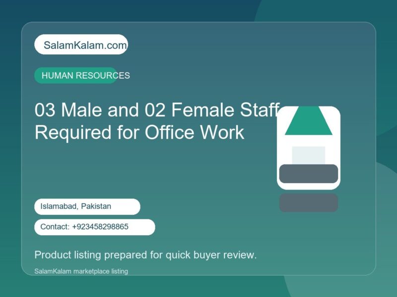 03 Male and 02 Female Staff