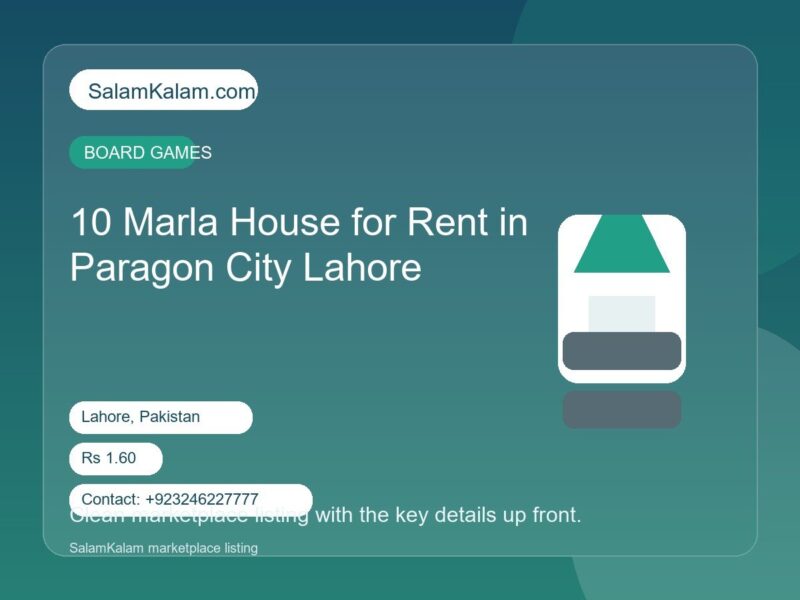 10 Marla House for Rent in