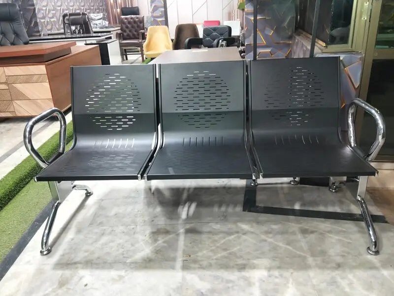 3 Seater Steel Chair -