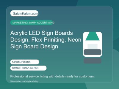 Acrylic LED Sign Boards