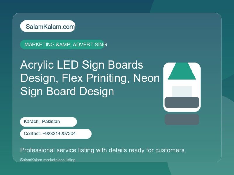 Acrylic LED Sign Boards