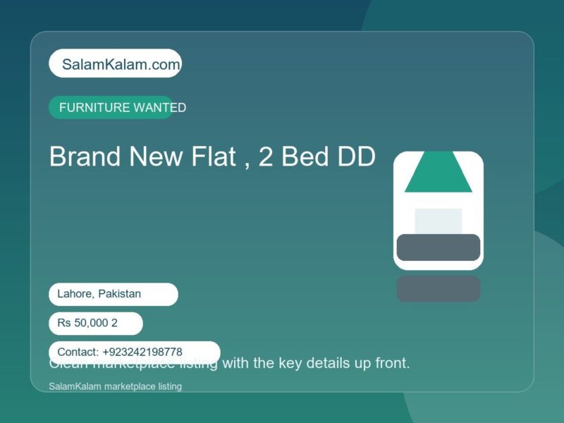 Brand New Flat , 2 Bed DD