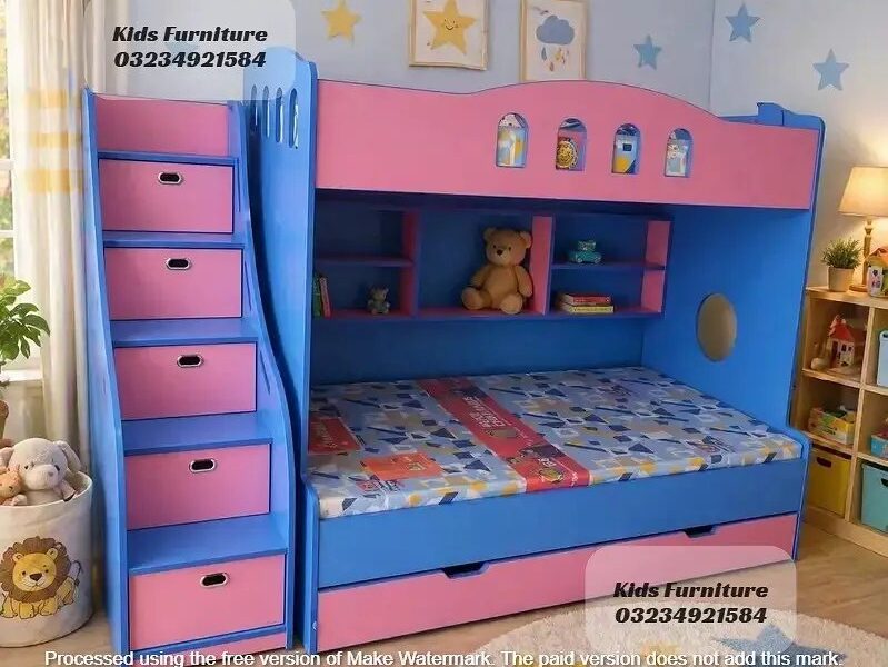 Bunk Bed - Kid Wooden Bunker