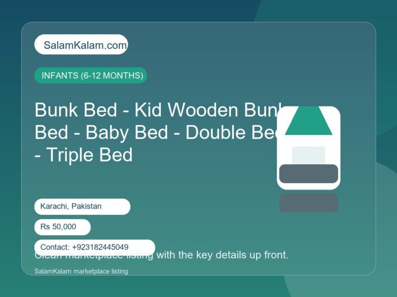 Bunk Bed - Kid Wooden Bunker