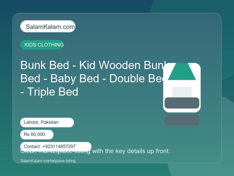 Bunk Bed - Kid Wooden Bunker