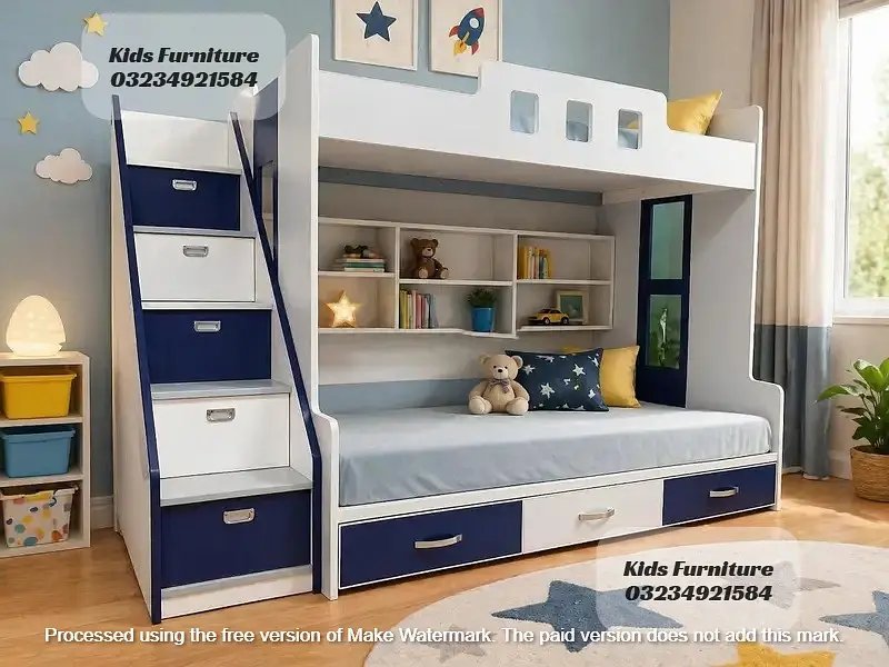 Bunk Bed - Kid Wooden Bunker