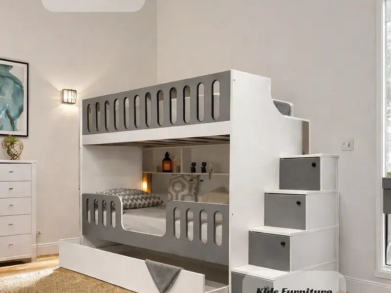 Bunk Bed - Kid Wooden Bunker