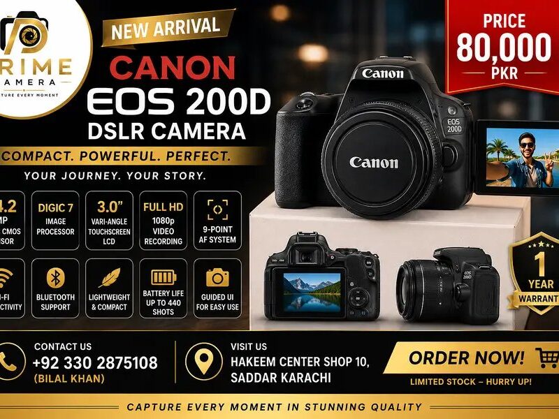 Canon EOS 200D DSLR Camera -