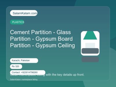 Cement Partition - Glass