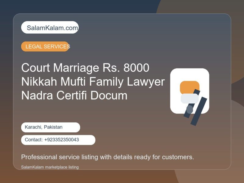 Court Marriage Rs. 8000