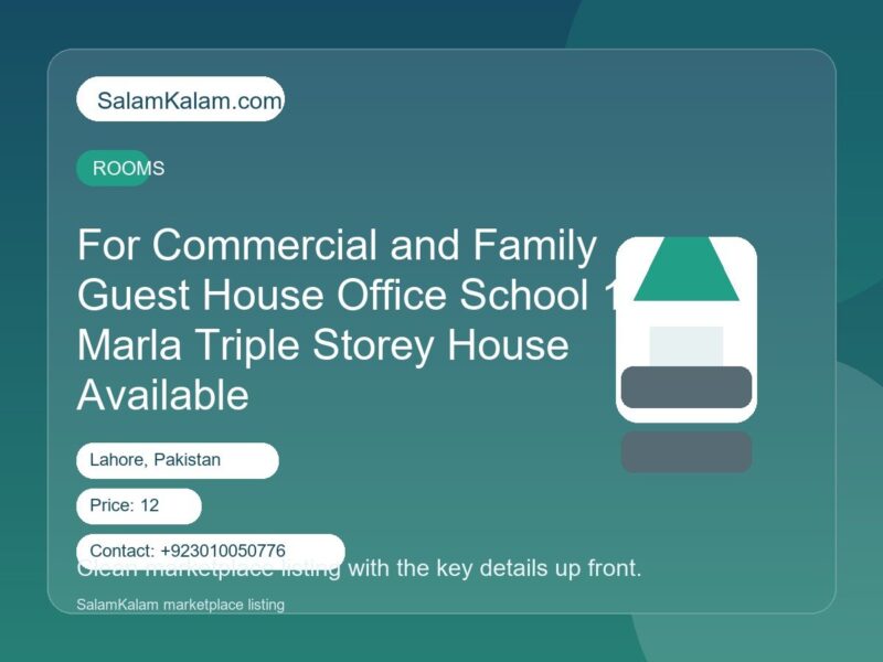For Commercial and Family