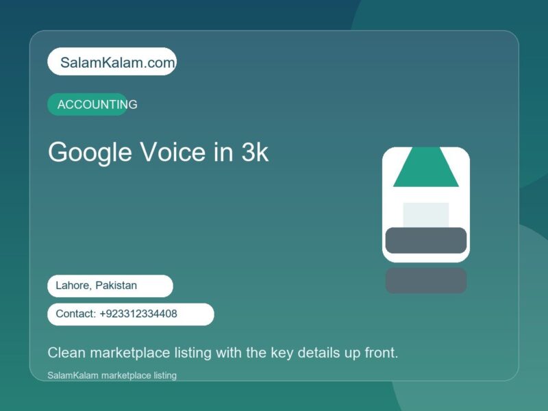Google Voice in 3k