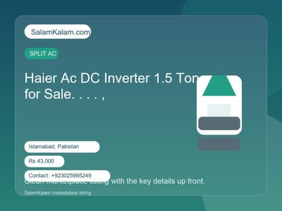 Haier Ac DC Inverter 1.5 Ton