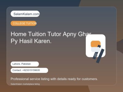 Home Tuition Tutor Apny Ghar
