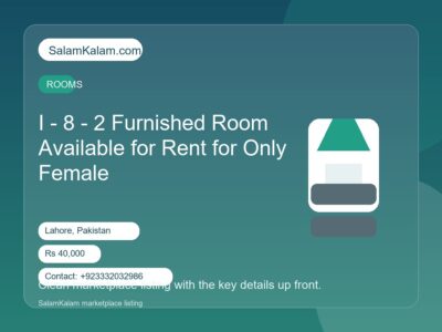 I - 8 - 2 Furnished Room