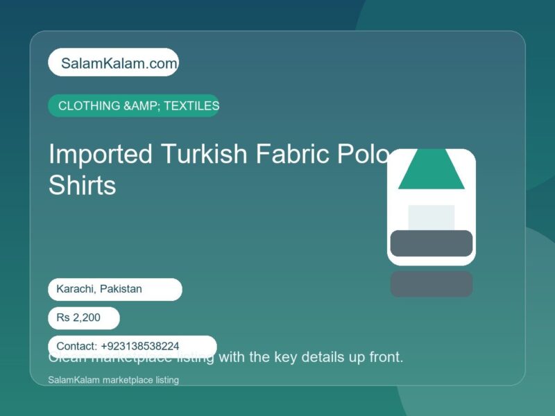 Imported Turkish Fabric Polo