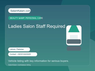 Ladies Salon Staff Required