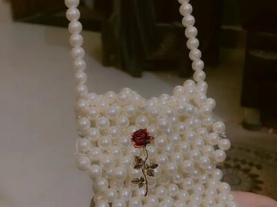 Pearl Beaded Mini Bandbag
