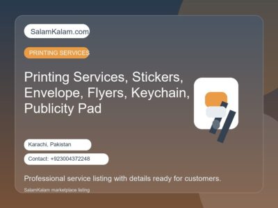 Printing Services, Stickers,