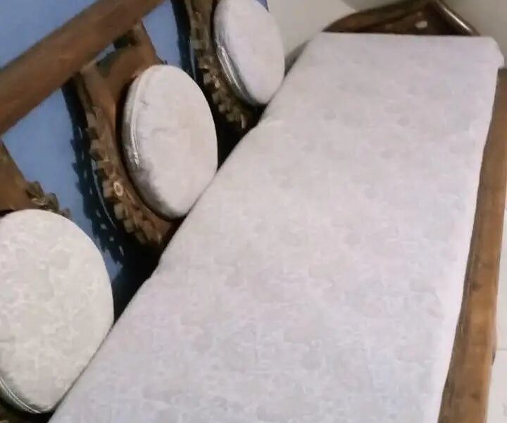 Solid Wood 5 - Seater Sofa