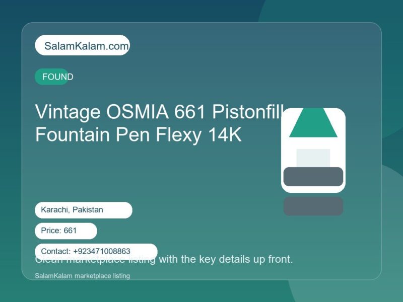 Vintage OSMIA 661 Pistonfill